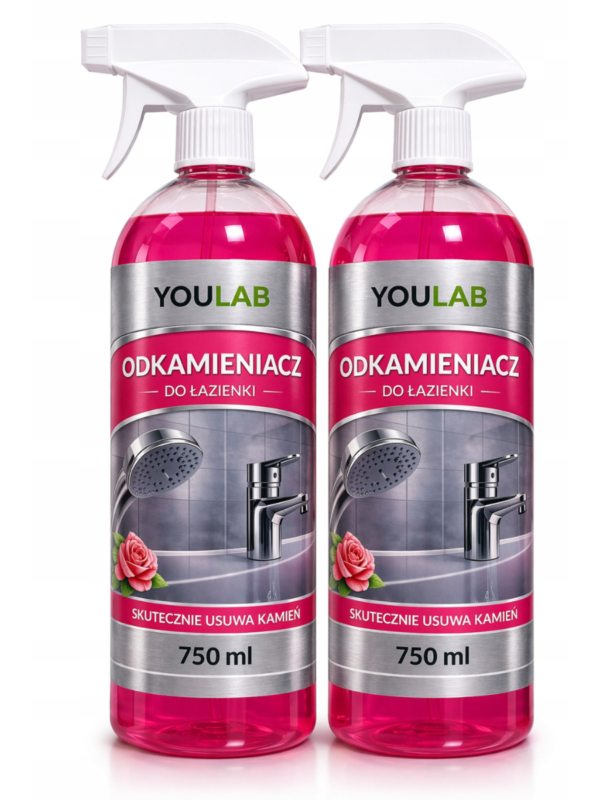 Projekt bez nazwy (12) Zestaw 2 sztuk Odkamieniacz na kamień do łazienki 750 ml usuwa osady YouLab