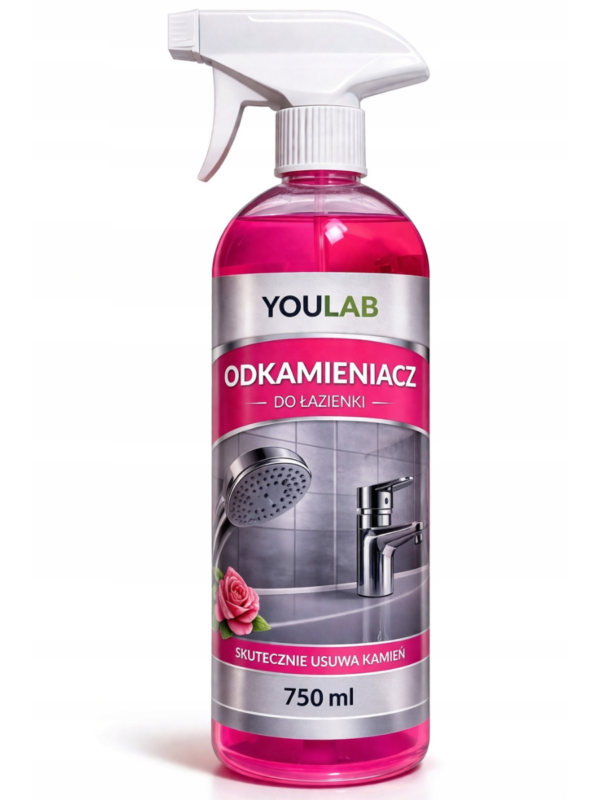 Projekt bez nazwy (4) Odkamieniacz Płyn Do Usuwania Kamienia Osadów W Kuchni Łazience 750ml Spray