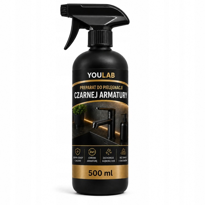Płyn do czarnej armatury 500 ml – usuwa osady i nabłyszcza