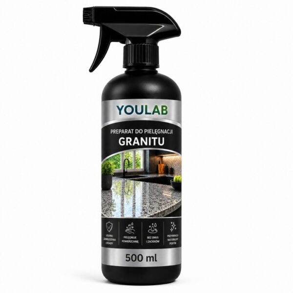 gran1t Środek do Czyszczenia i Impregnacji Granitu 500ml Usuwa Osady Nadaje Połysk